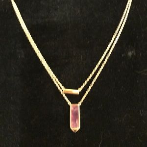 Stella and Dot Gold & Purple stone Necklace